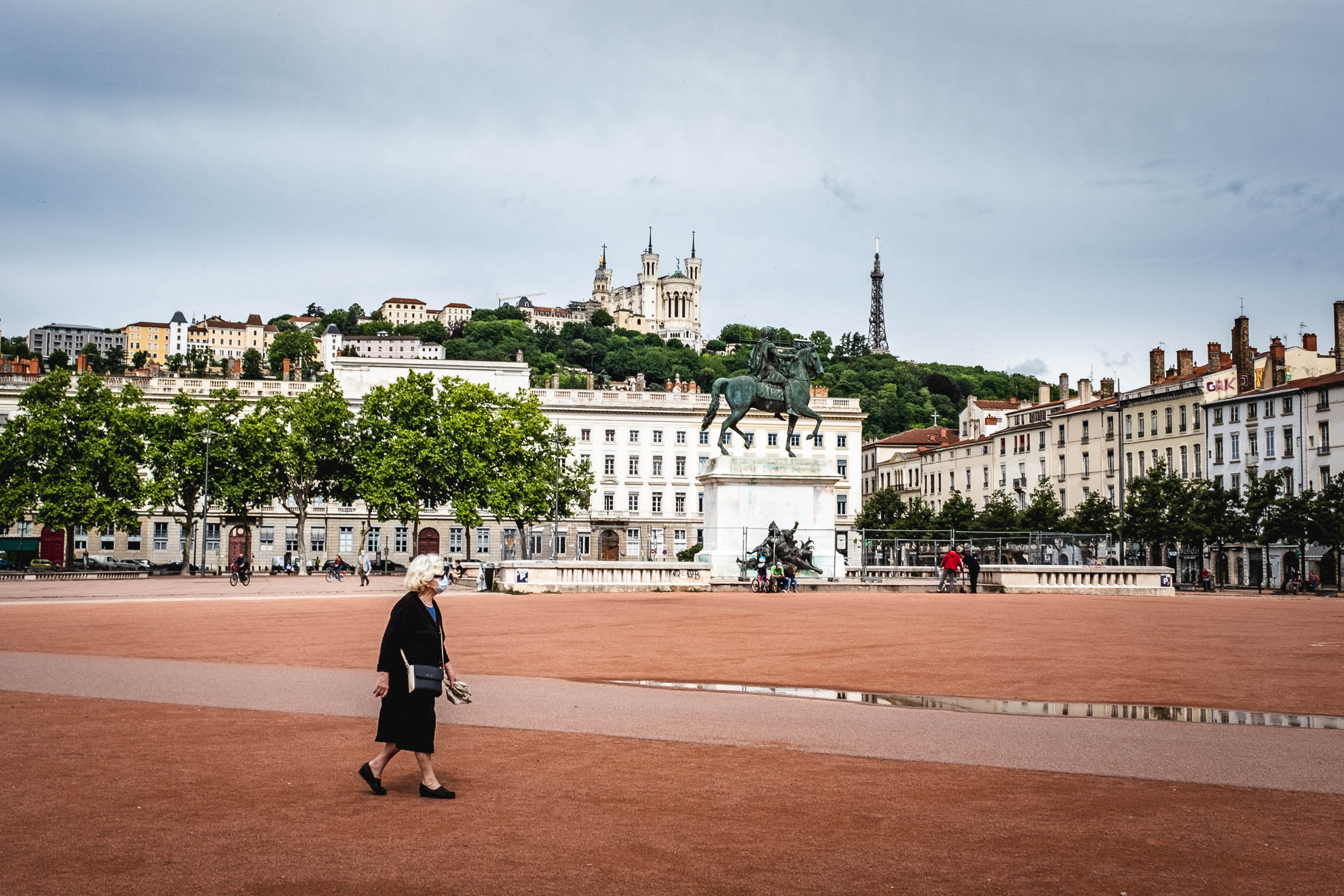 Lyon - Place Bellecour, jour du déconfinement