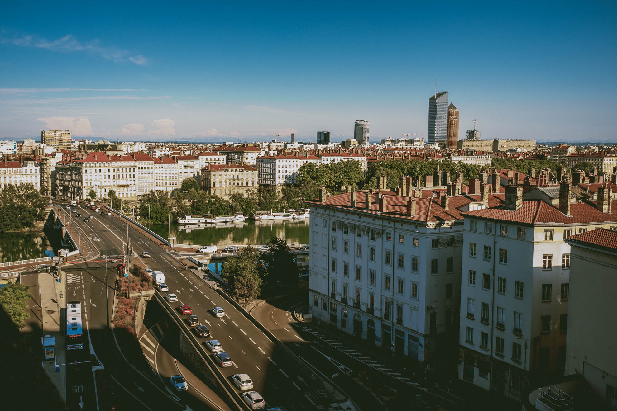 Lyon - Vue des pentes de la Croix-Rousse sur le 6e arrondissement